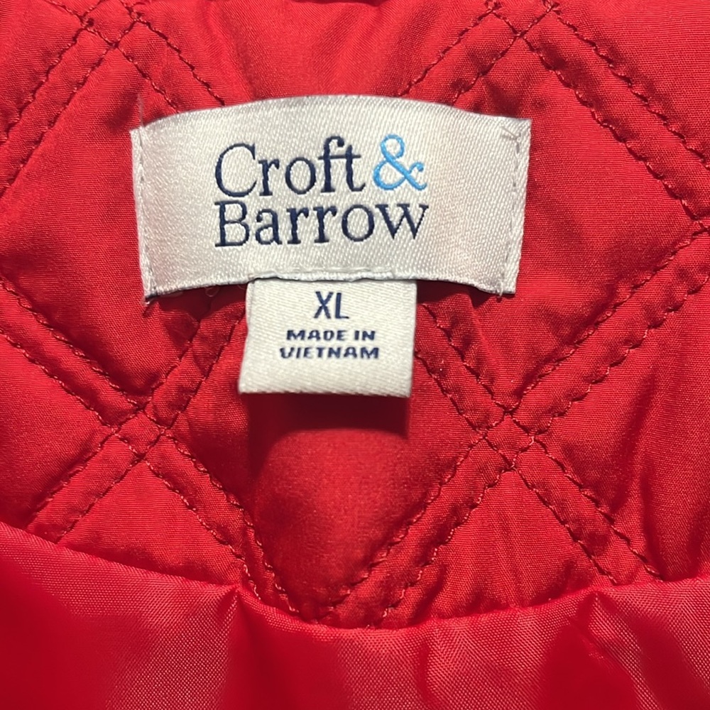 Croft & Barrow Red Quilted Vest - Picture 3 of 4